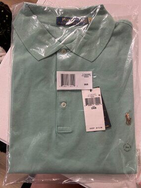 Polo Ralph Lauren Big & Tall Soft Cotton Polo Shirt NWT Green 2XB